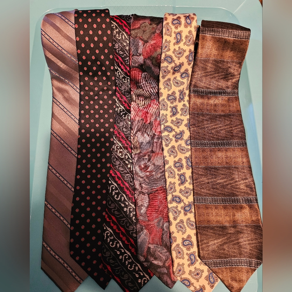 Set Of 6 Elegant Men's Tie Set - Assorted Colors